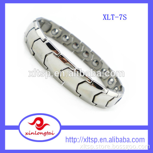High polishing health care stainless steel titanium magnetic energy bracelet